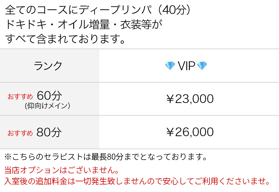 VIP80分料金